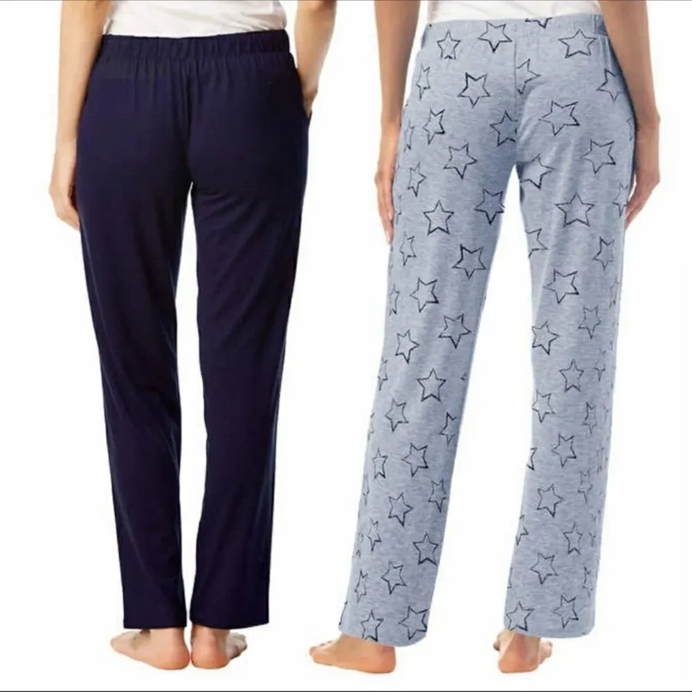 Lucky Brand 2pk Straight Leg Lounge Pants Blue - Picture 2 of 9